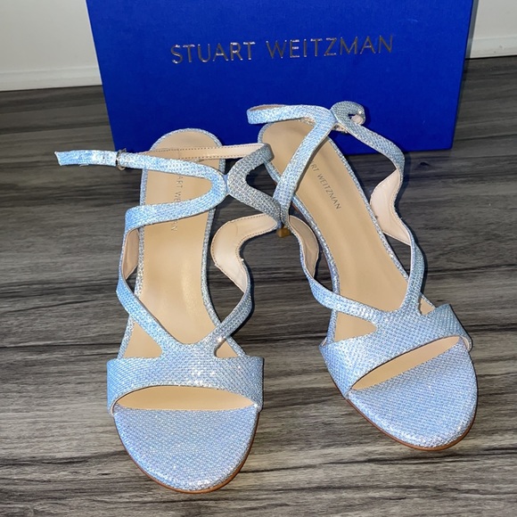 Stuart weitzman periwinkle sandal heels 7 NWT - Picture 2 of 8